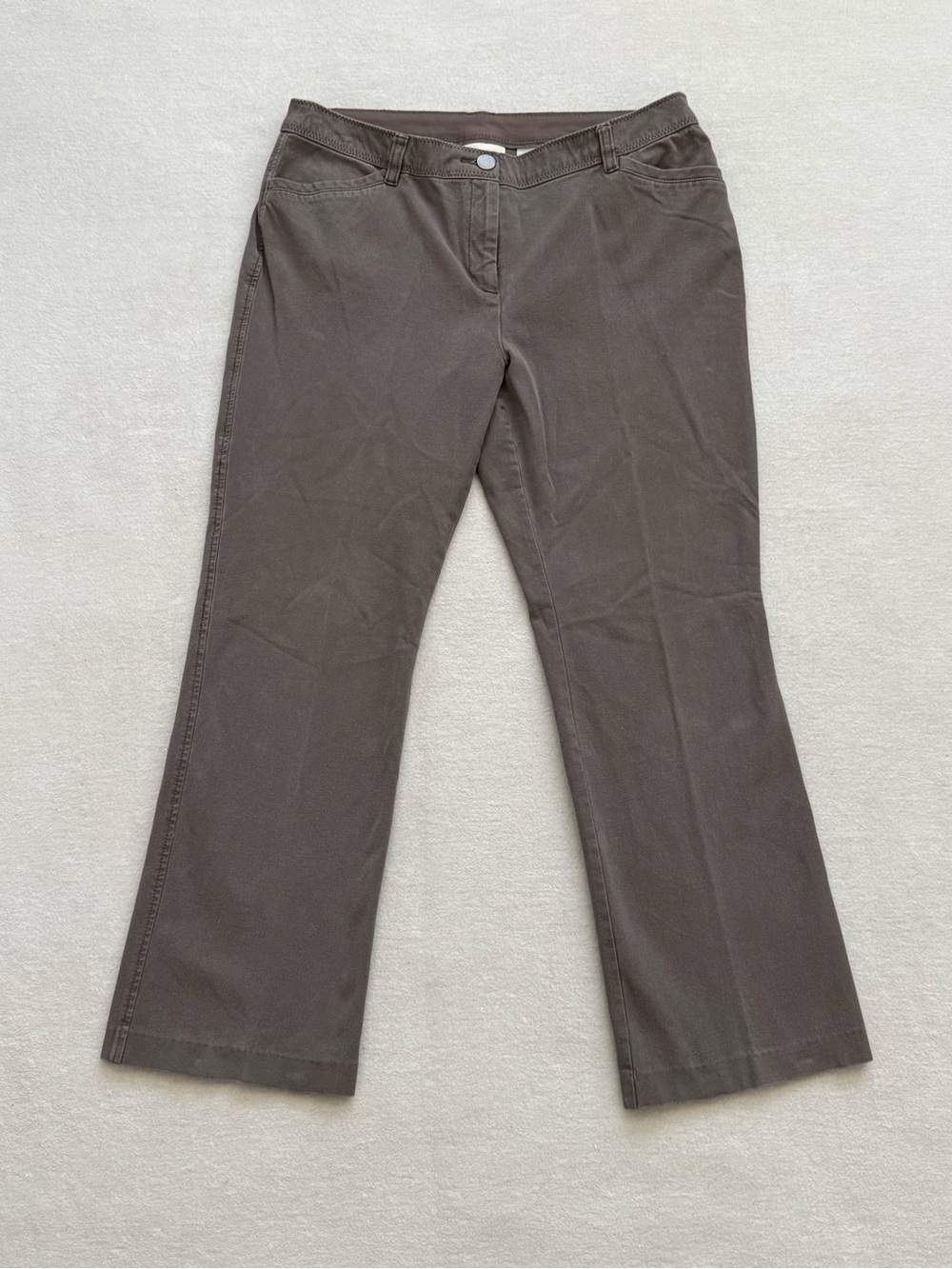 Chico’s Brown Stretch Straight Leg Pants Size 2 Short (US 12 Short) Neutral